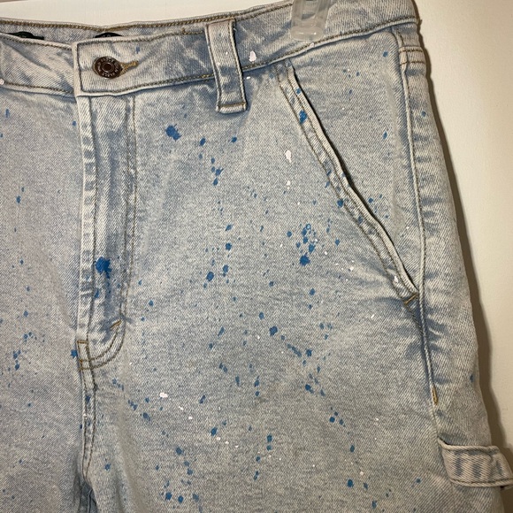 Paint Splatter Cut-Off Jean Shorts - Picture 4 of 10